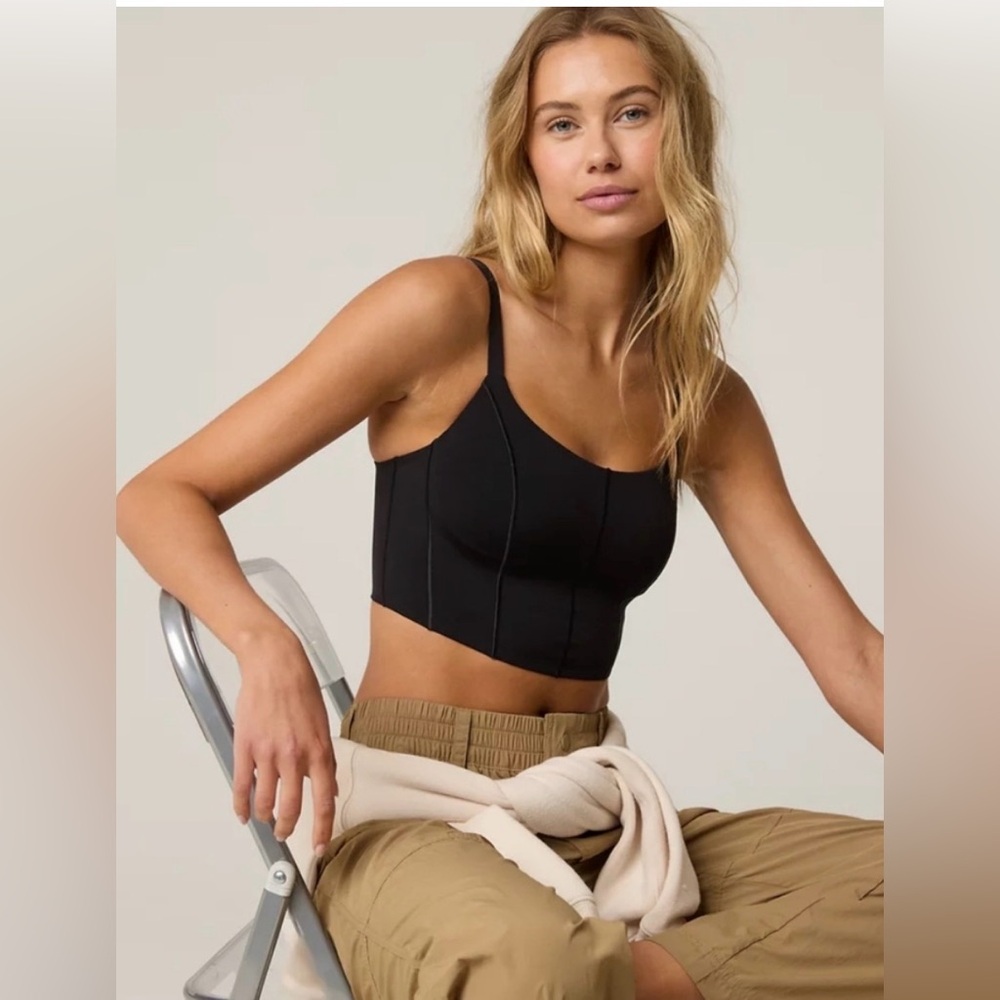 Offline Aerie Real Me Hold Up! Black Corset Bra NWT
